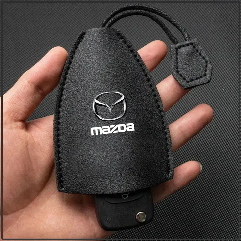 1Pcs Car Key Chain Storage Bag Split Car Key Case Key Case For Mazda 2 3 6 CX-3 CX-5 CX-8 MX-30 MX-5 BT-50 ATENZA Car Sticker