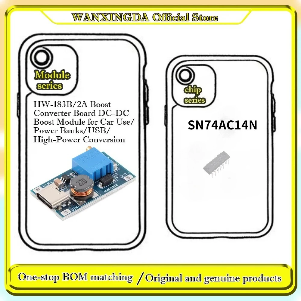

SN74AC14N HW-183B/2A boost module Plastic phone case Customizable phone cases