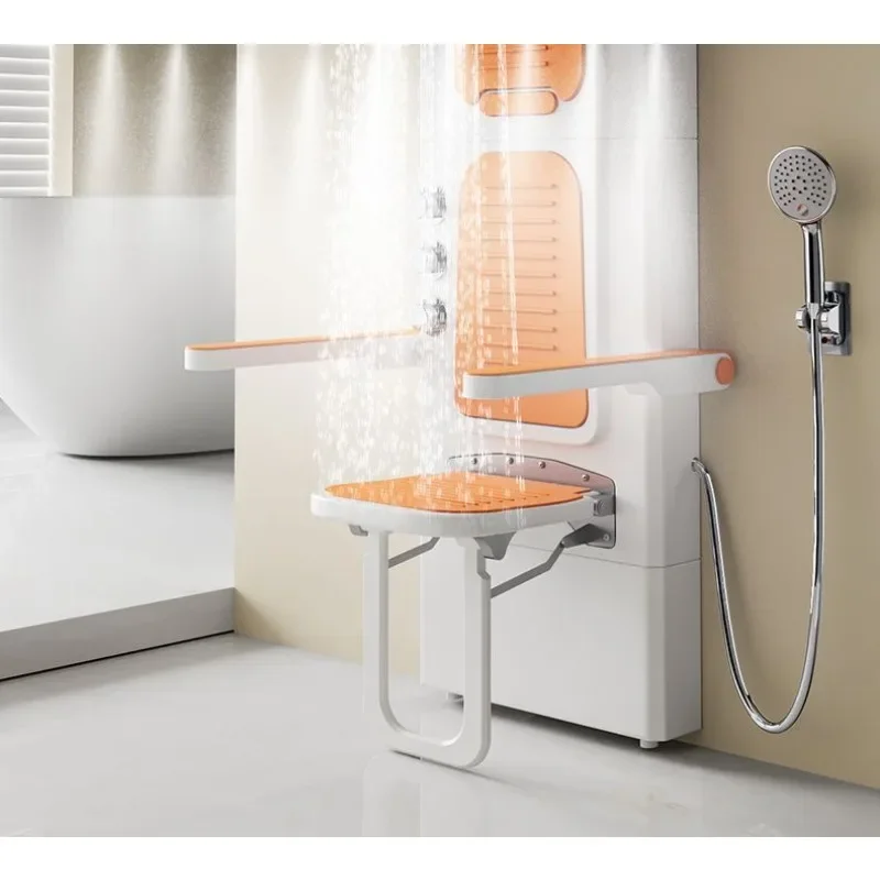 

Elderly seated thermostatic shower, multi-functional wall-mounted seat bath