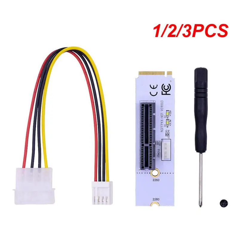 1/2/3PCS Interface Card Universal 4 Pin 2023 Indicator Riser Card M.2 To Pci-e 4x 2 Screw Holes For Bitcoin Miner Mining