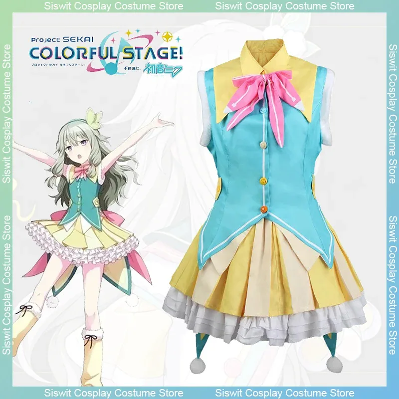 Аниме проект Sekai красочный сценический костюм Кусанаги Нене для косплея, верхняя юбка, декоративные аксессуары, полный комплект, карнавальный наряд для вечеринки