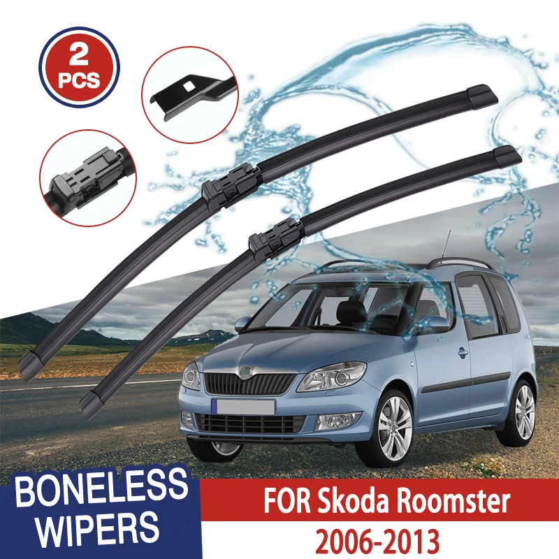 Wiper Blades For Skoda Roomster  2006-2013 Front  Windshield Clean Window Windscreen Auto Parts Car Rain Brushes 21''+21''