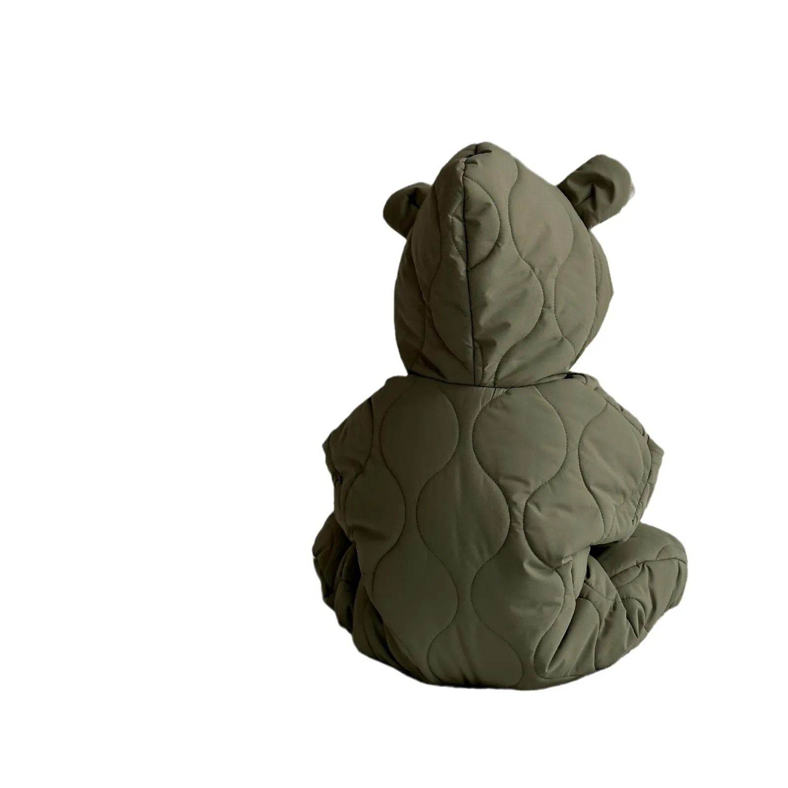 2024 Winter New Baby Boy Long Sleeve Warm Romper Plus Velvet Thick Newborn Toddler Jumpsuit Infant Hooded Padded Jacket 0-24M image 6