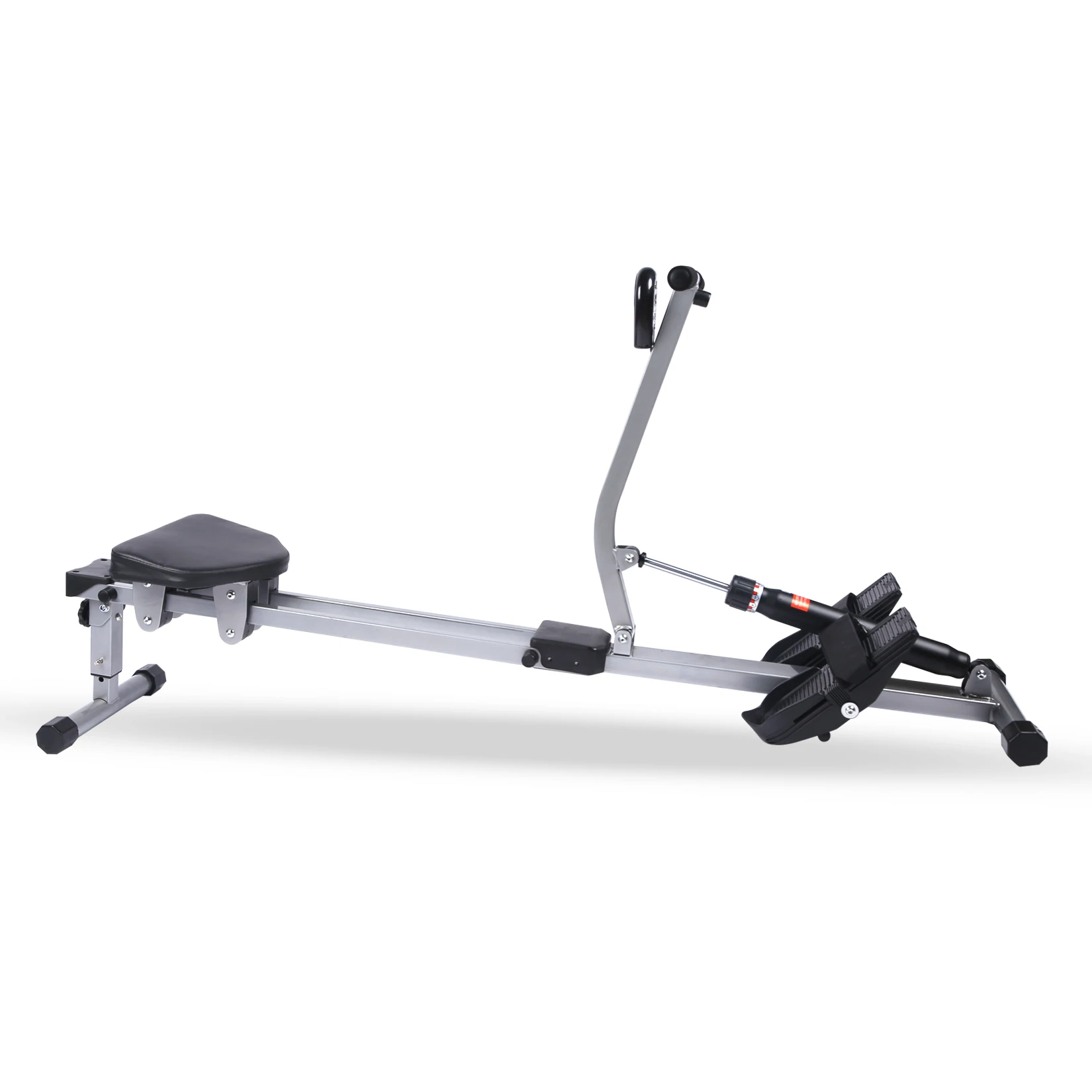 Fitness Rowing Machine Rower, with 12 Levels of Adjustable Resistance, Digital Monitor and 260 lbs of Maximum Load, Black