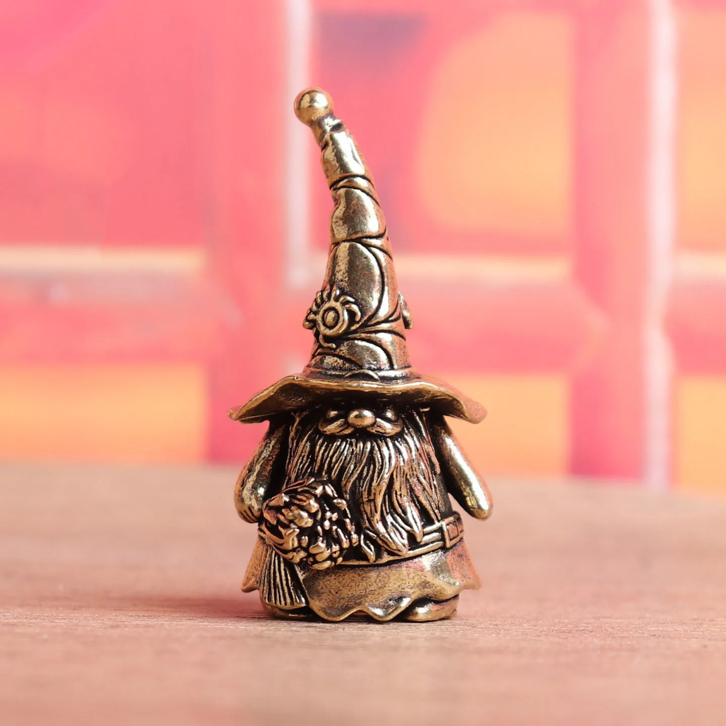 Brass Magic Wizard Figurines Miniatures Desktop Ornaments Retro Metal Goblin Elder Models Crafts Home Decorations Accessories