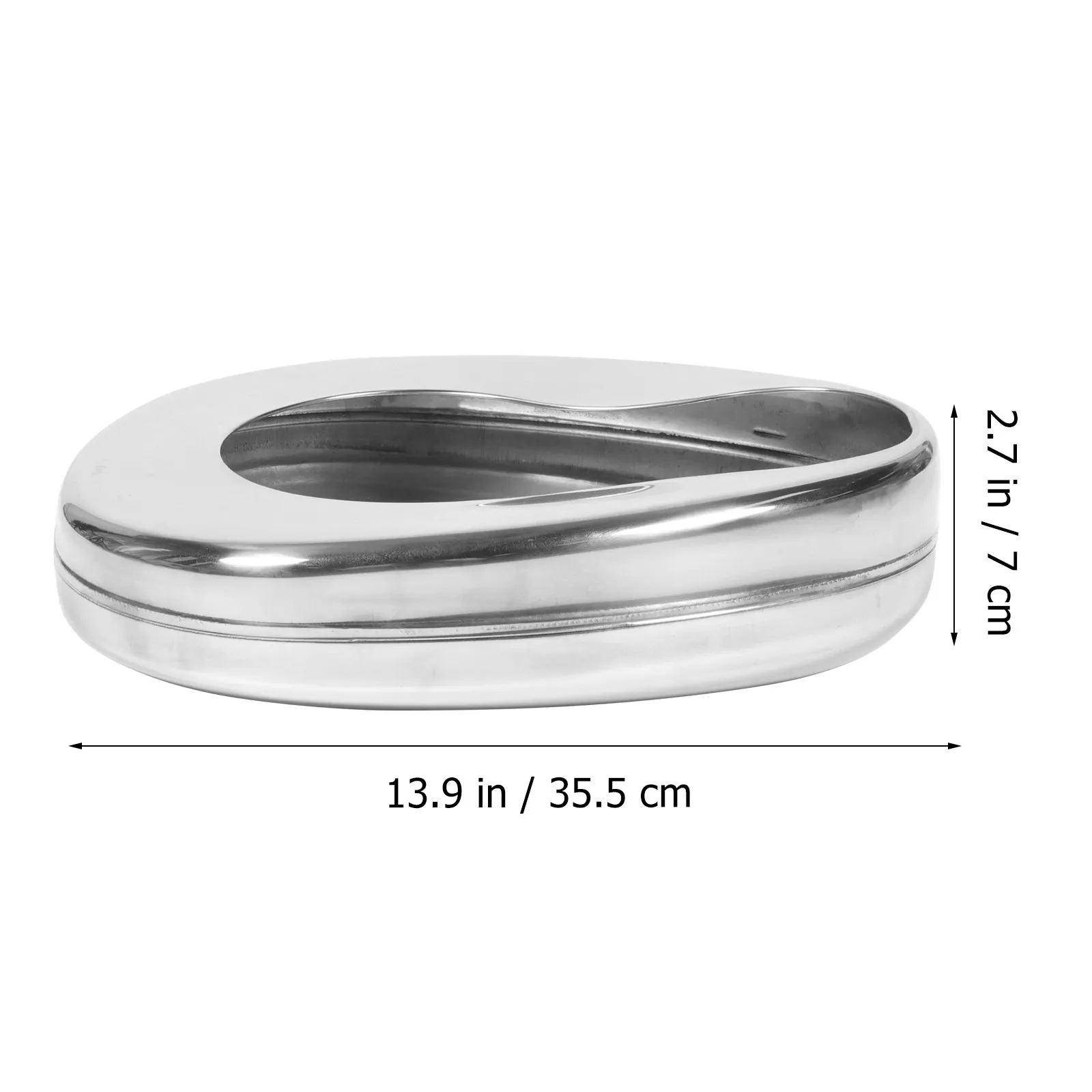 1Pcs Stainless Steel Nursing Urinal Bedpan Safe Comfortable for Bedridden Elderly Patients Pregnant Women Easy Clean