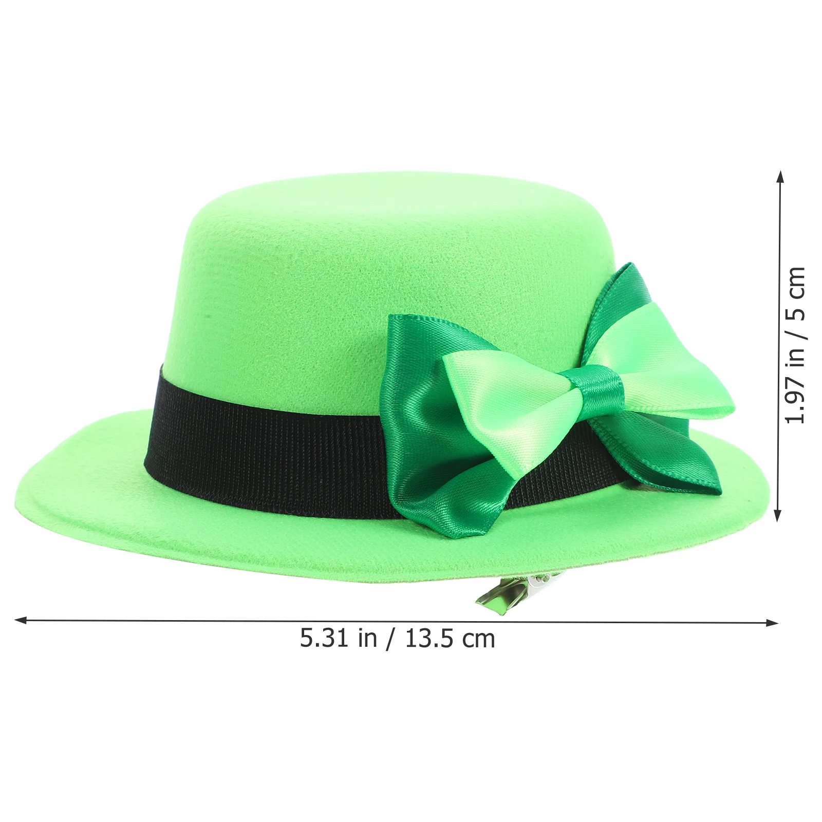 

Clover Hats Hair Clips Green St Patrick's Day Accessories Women Festive Mini Hat Fascinator Holiday Dressy