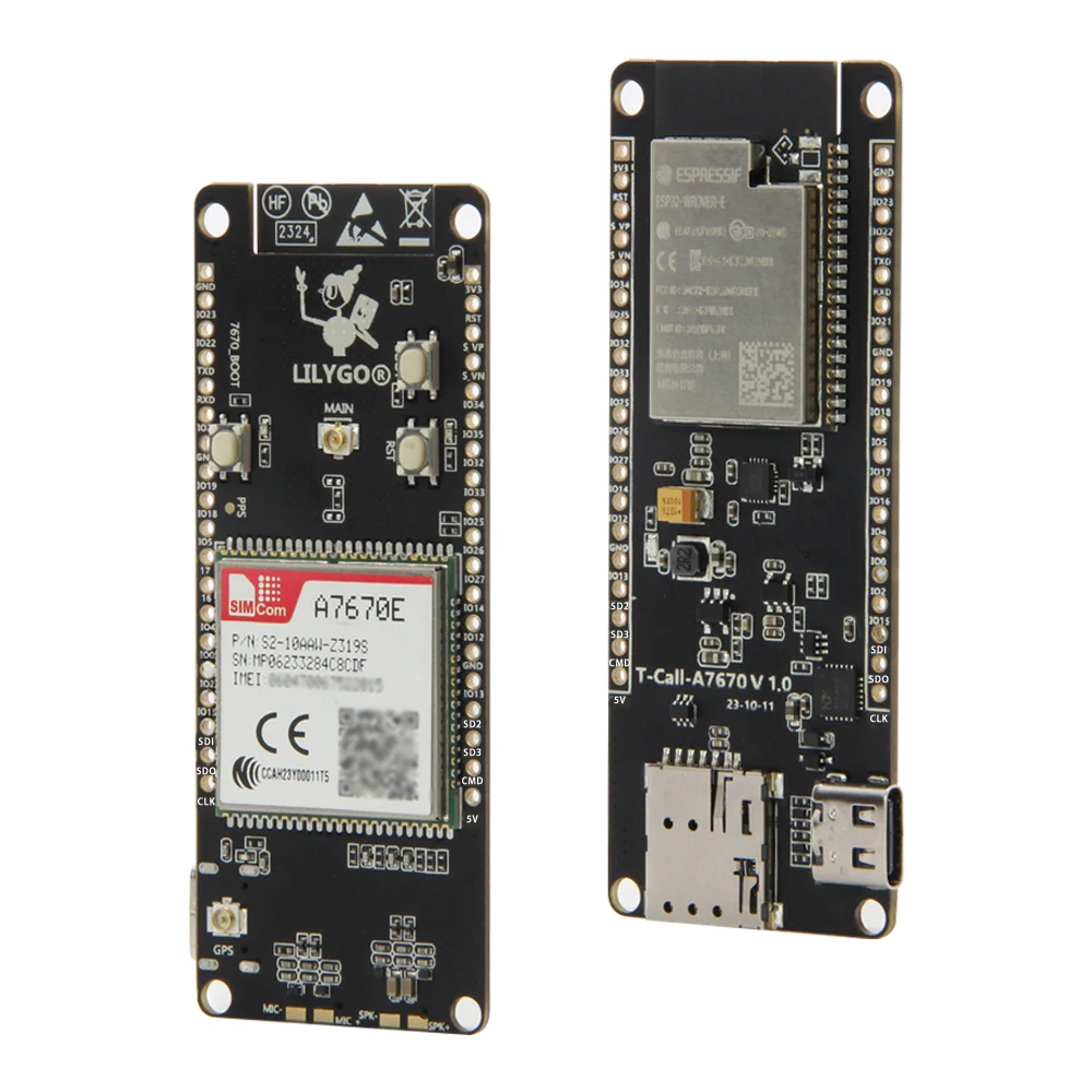 Imagem -06 - Placa de Desenvolvimento Simcom com Receptor Gps Lte Cat1 Módulo Gsm 4g 2g Esp32-wrover-e Wi-fi bt A7670e