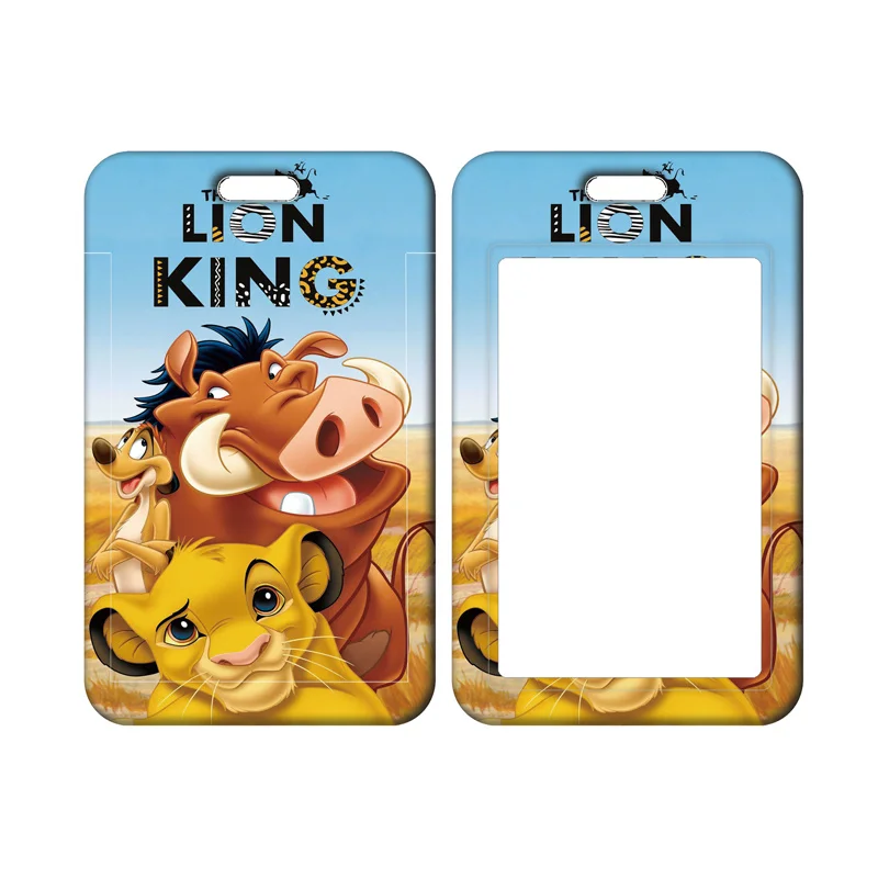 The Lion King tali Lanyard tempat kartu ID, tali leher Simba lucu tali telepon, tempat lencana gantungan kunci, Yoyo Lariat