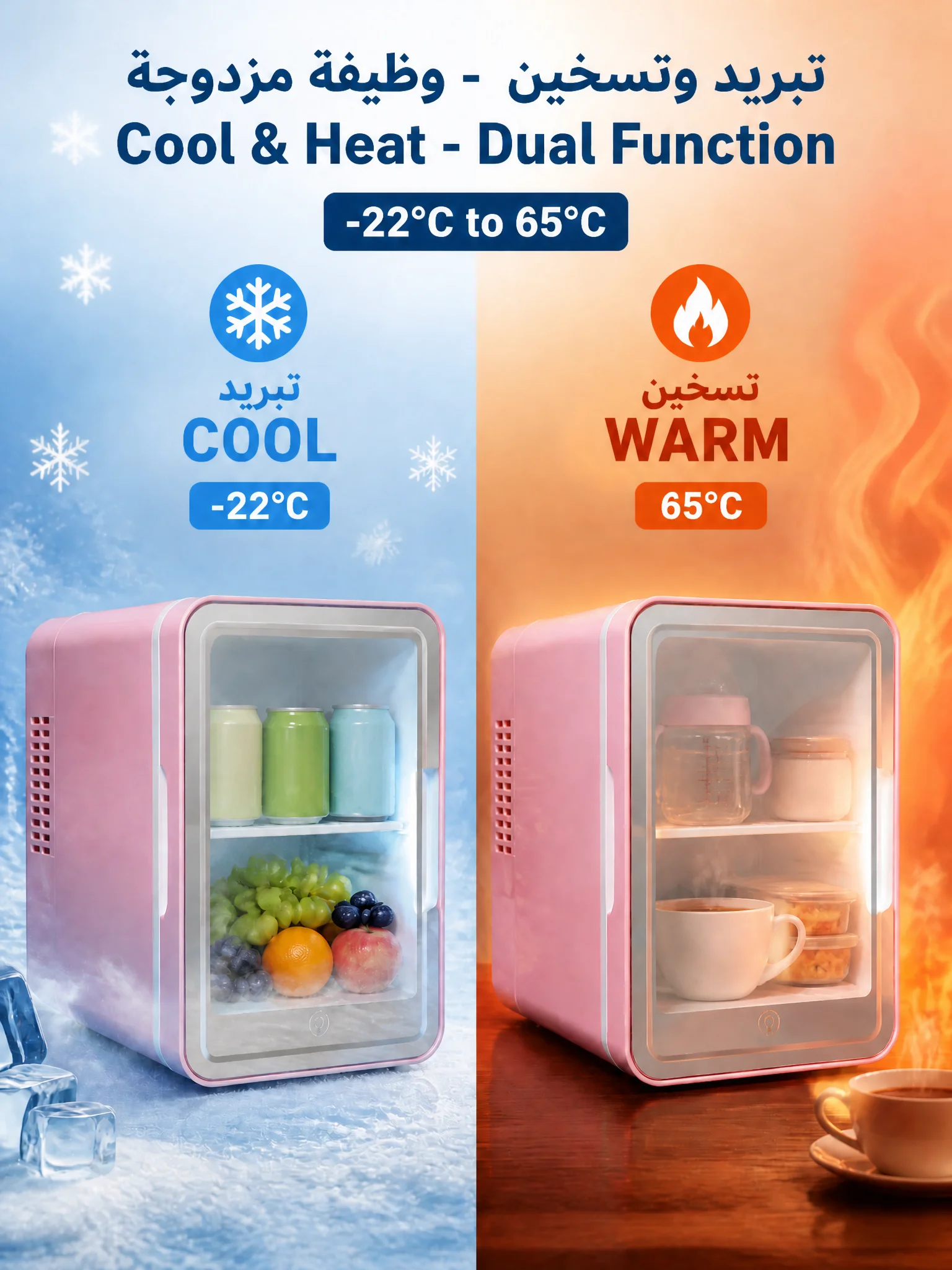 4l-mini-fridge-cooler-warmer-28db-quiet-skincare-refrigerator-ac220v-dc12v-dual‑use-car-home-mirror-led-light-small-fridge