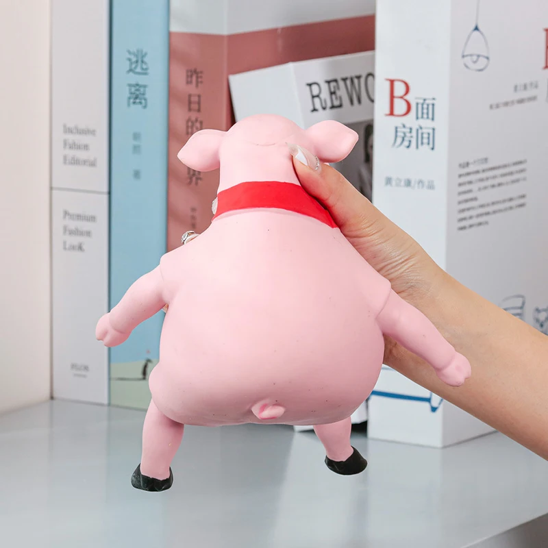 Pet Squeezing Pink Pig Stress Relief Toy Cute Squeezing Animal Cute Little Pig Doll Stress Relief Toy Pet Supplies New