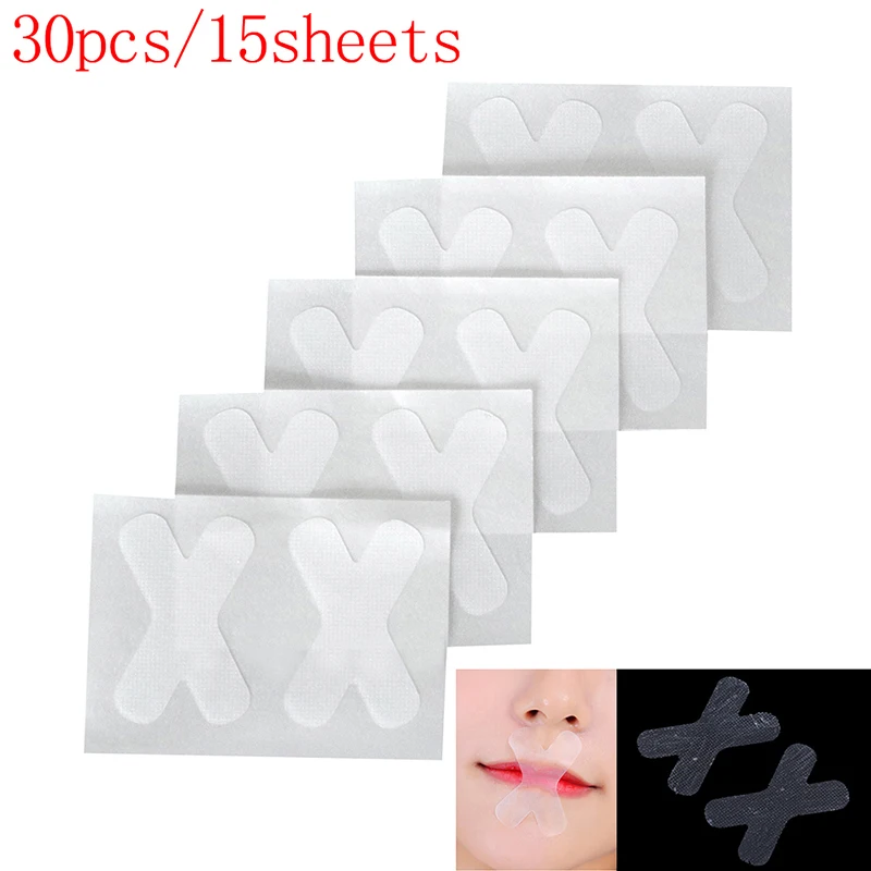 

Gentle Mouth Tape Disposable 30Pcs X Sleep Strips Night Snoring Sticker Advanced Nose Sleeping Less Mouth Breathing