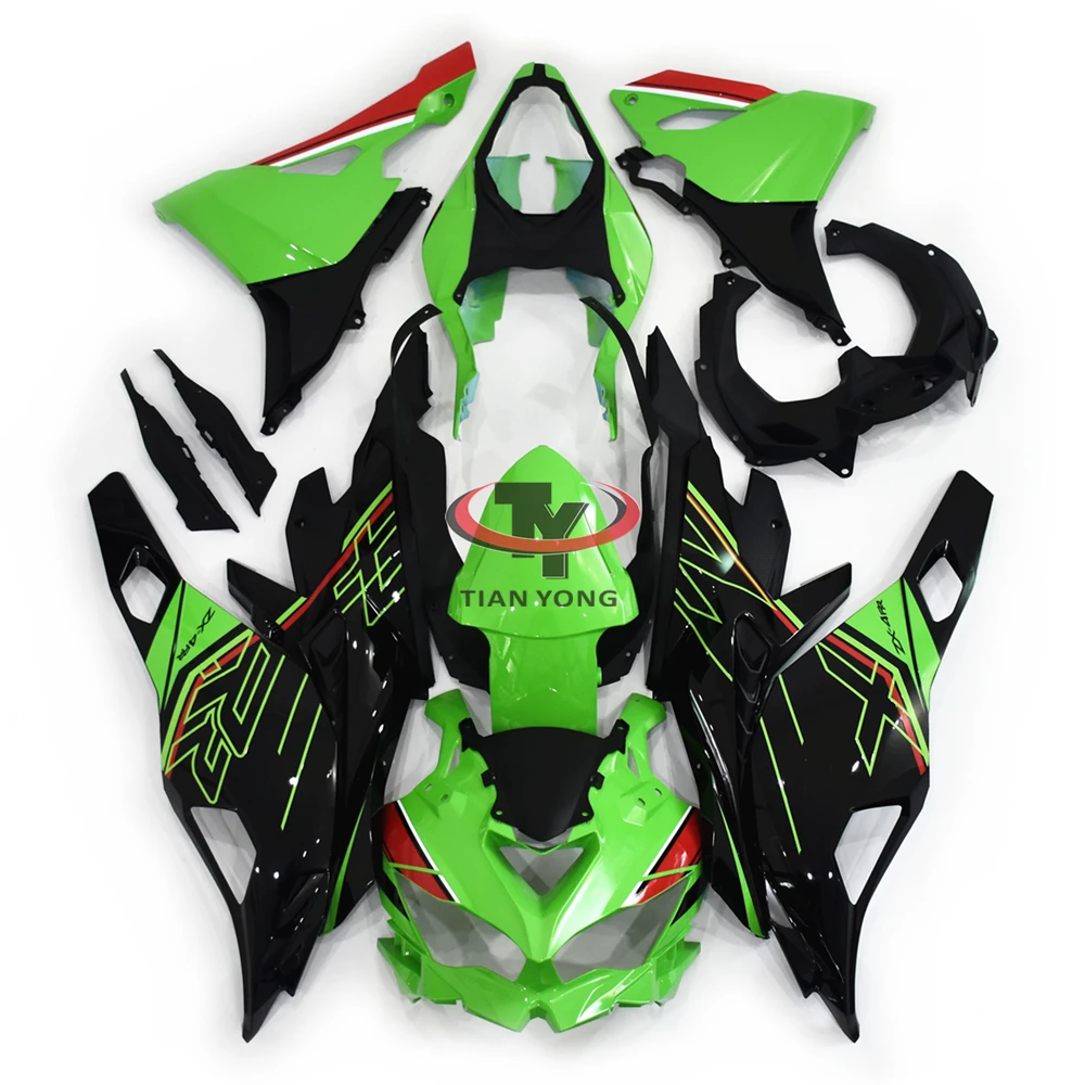 Motorcycle For Kawasaki ZX4R 2019-2024 ZX 4R ZX4RR ZX25R ZX 25R Full Fairing Kit Bodywork Cowling Green red black floral lines