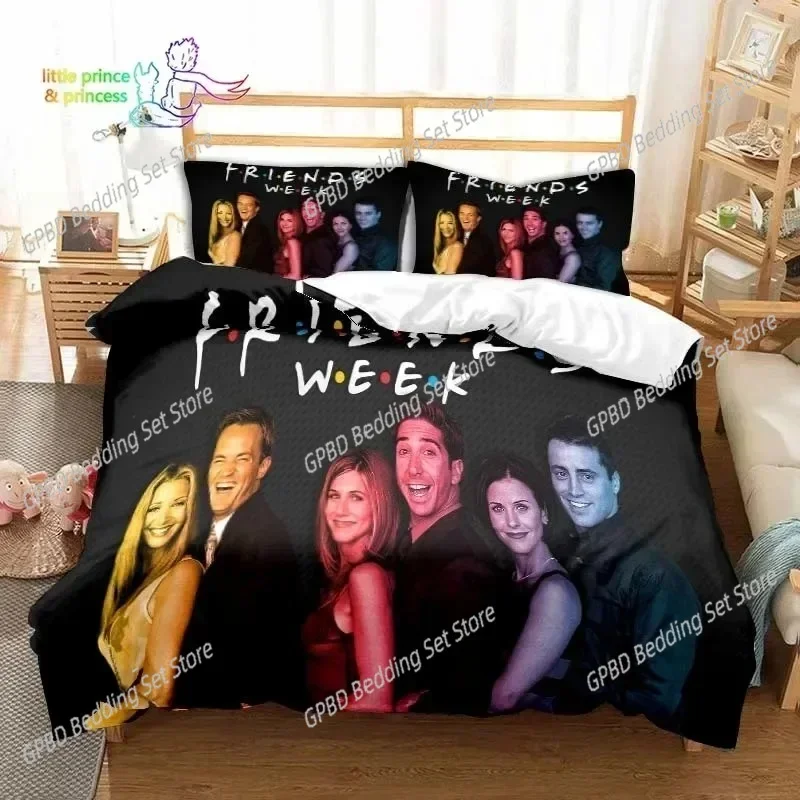 Friends Drama TV Series Bedding Set Single Twin Full Queen King Size Bed Set Adult Kid Bedroom Bedding Gift
