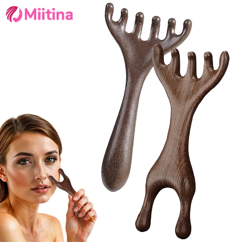 Massage Gua Sha Comb Head Relaxing Six Tooth Comb Scalp Scraping Massager Help Blood Circulation Anti-static Smooth Hair Care