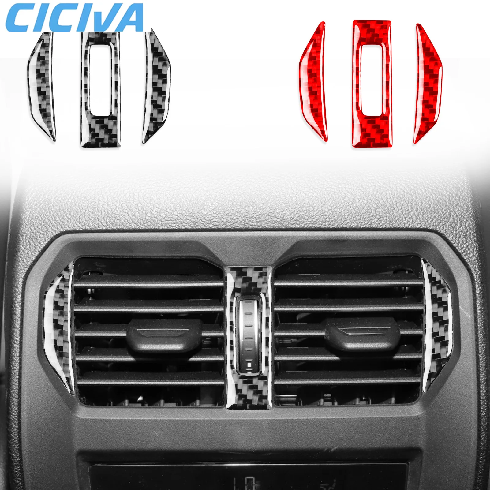 

For BMW 4 Series G22 G23 G26 2021-2024 Carbon Fiber Rear Center Air Outlet Control Car Accessories Interior Cover Stickers Trim