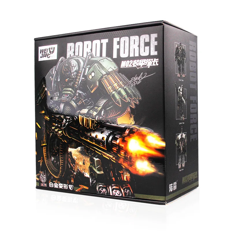 Nieuw In Retail Box Transformatie Robot Oversized Metalen Onderdeel Weijiang M02 Hond Figuur Speelgoed Model