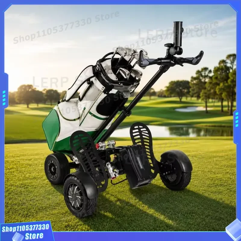 1600W Aluminum Electric Golf Cart 10 Inch Folding Drive By Putter Scooter New 2026 Model For Course Transport Lightweight