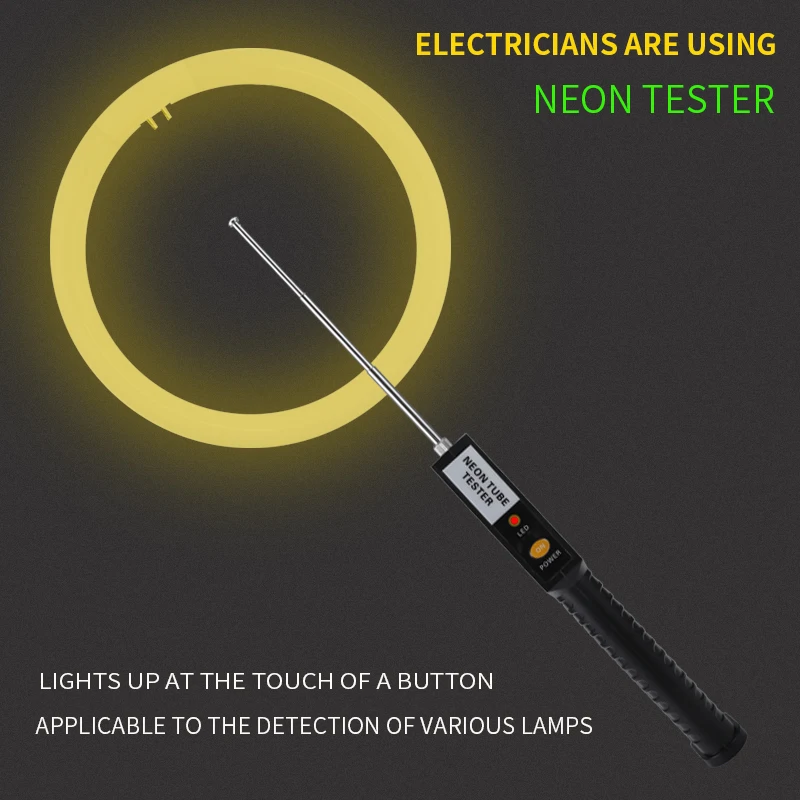 

Портативный неоновый тестер, ручная лампа для проверки неоновых трубок, люминесцентный светодиодный индикатор, различные лампы, инструменты для обнаружения неисправностей качества лампы