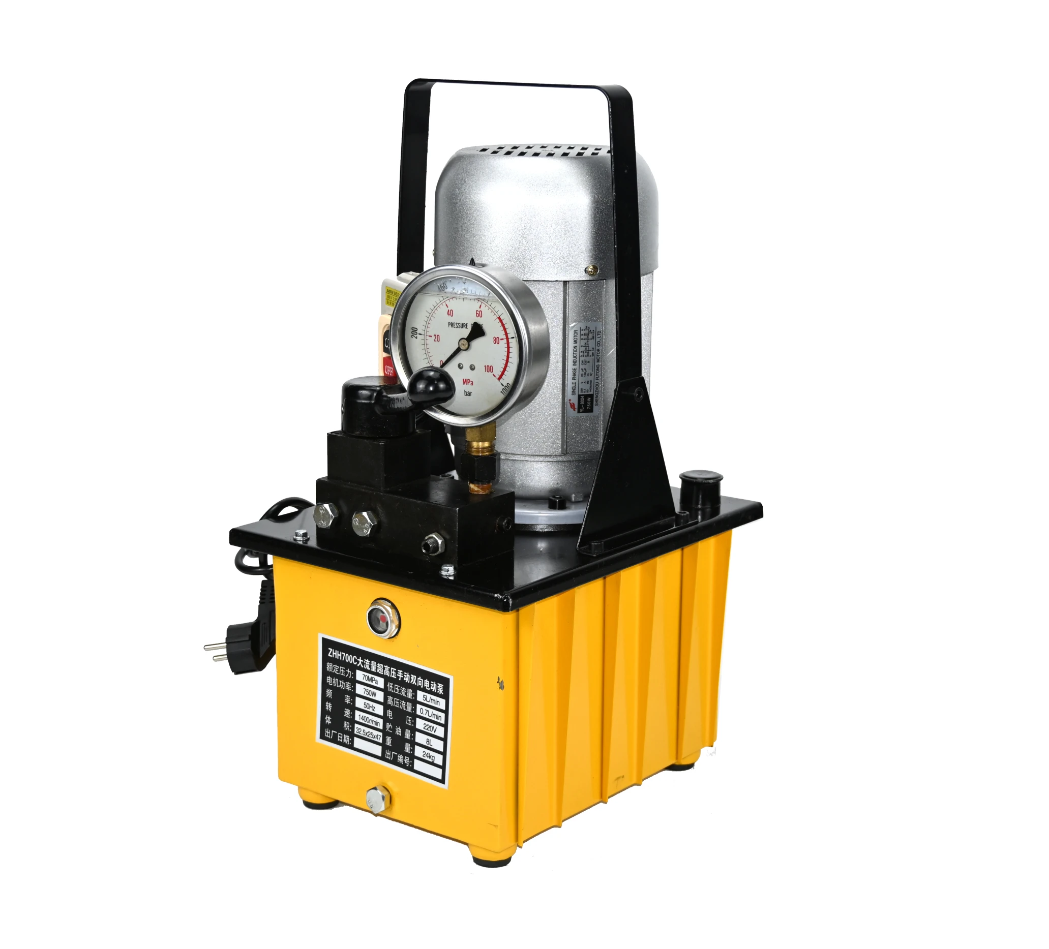 ZHH700C 22kg ultra High Pressure Manual Control Two-way Electric Pump  Spill Valve Type Fuel Pump