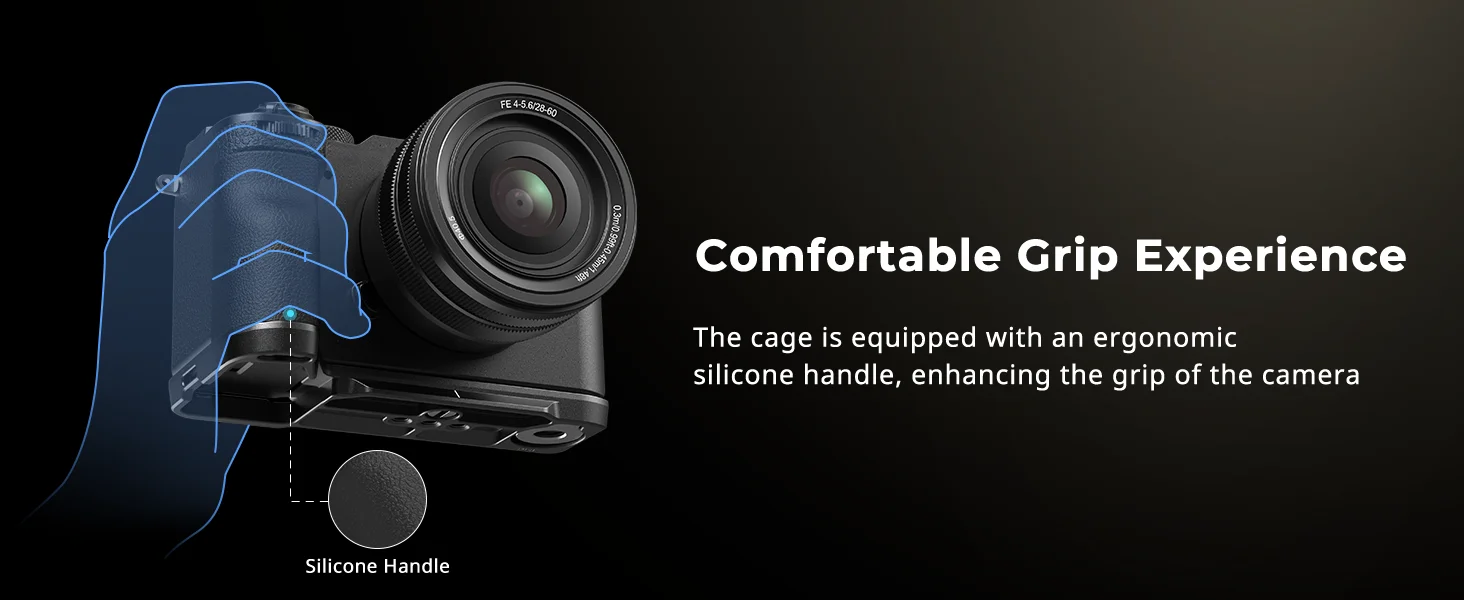 SmallRig A7C II/A7CR L-förmige Montageplatte mit Silikongriff für Sony Alpha 7C II/Alpha 7CR, mit Arca-Swiss Schnellwechselplatte 4797 – Detail 2