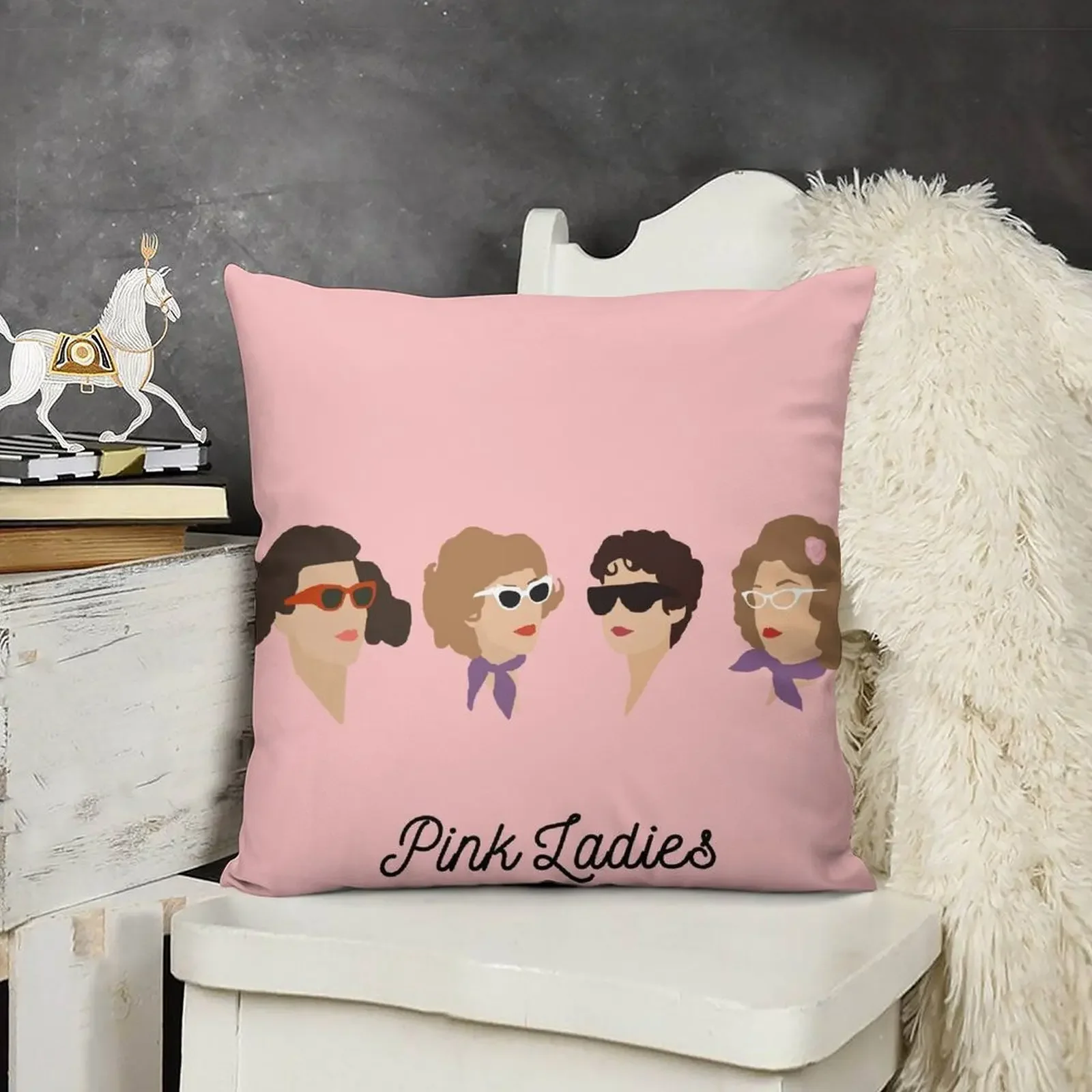 

Pink Ladies Throw Pillow Cushions Cover Christmas Pillow pillows decor home pillow