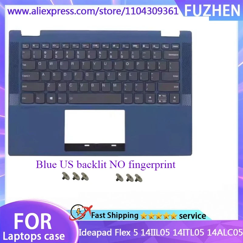 Nieuwe Cover Voor Ideapad Flex 5-14IIL 05 5 14ARE 05 14ITL 05 14ALC05 LCD Back Cover Palmrest Top Case Scharnier Bottom Cover Toetsenbord