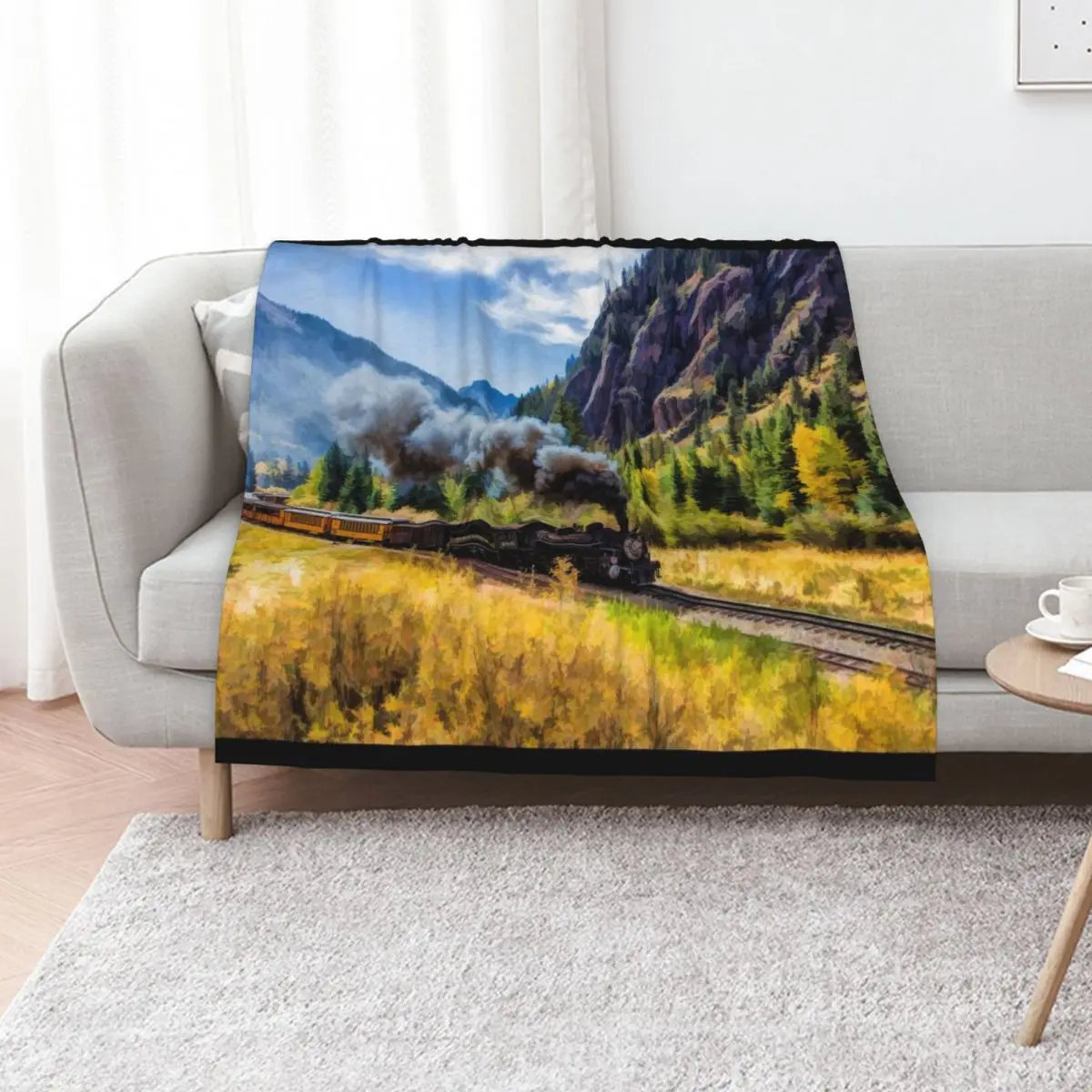 Scenic Durango and Silverton Steam Train Throw Blanket Polar heavy to sleep Soft Beds warm for winter manga Blankets