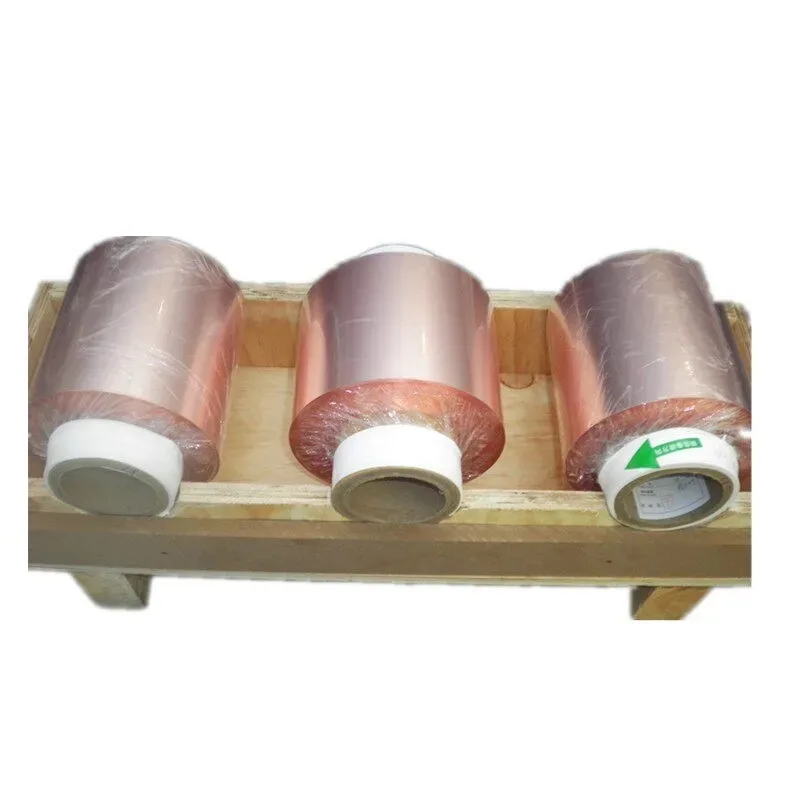 5-70 Microns Thick Electrolytic Copper Foil for Lithium Battery Negative Current Collector Single Double Sided Bright