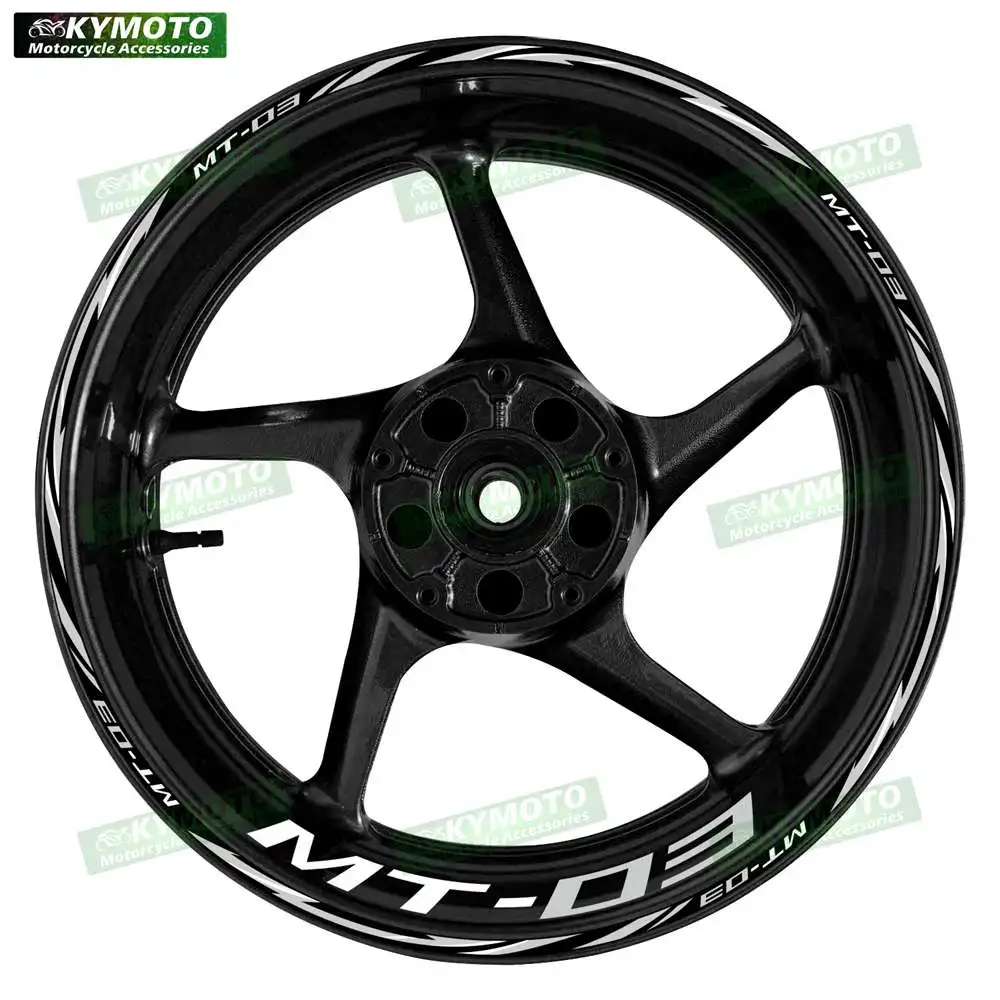 

For Yamaha MT-03 MT03 Reflective Motorcycle Wheel Sticker 17 Inch Rim Stripe Decal Off-Road Fairing Accessory Decoration