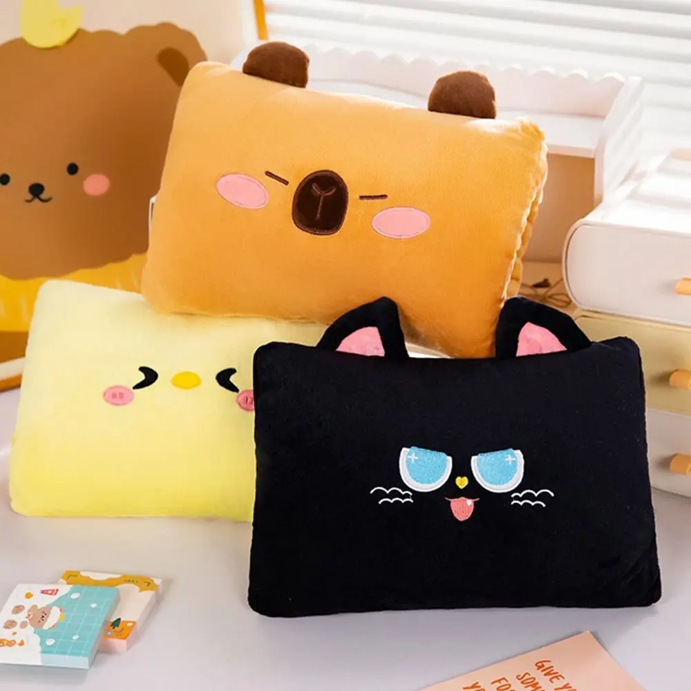 Regalos, almohada calentadora de manos de dibujos animados, almohada Kawaii de felpa suave, almohada calentadora de manos, cómoda muñeca calentadora de manos, escuela