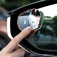 KMIND 2pcs Car Rearview Mirrors 360 Degree Adjustable Blind Spot Mirror HD Frameless Wide-angle Rearview Auxiliary Mirrors