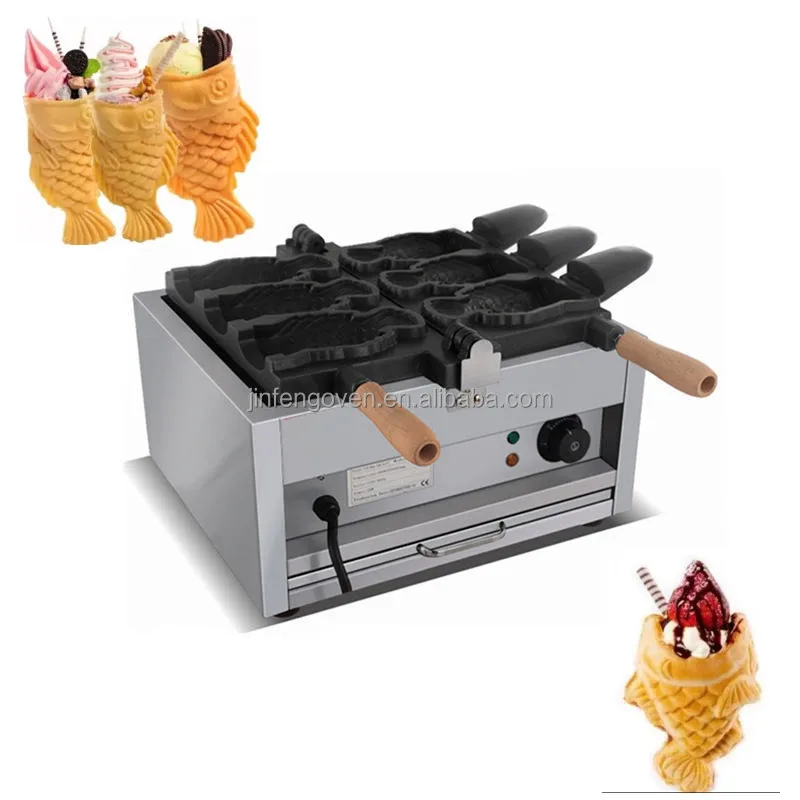 Commercial Taiyaki Ice Cream Cone Making Machine/ice cream cone sleeve machine electric waffle maker machine