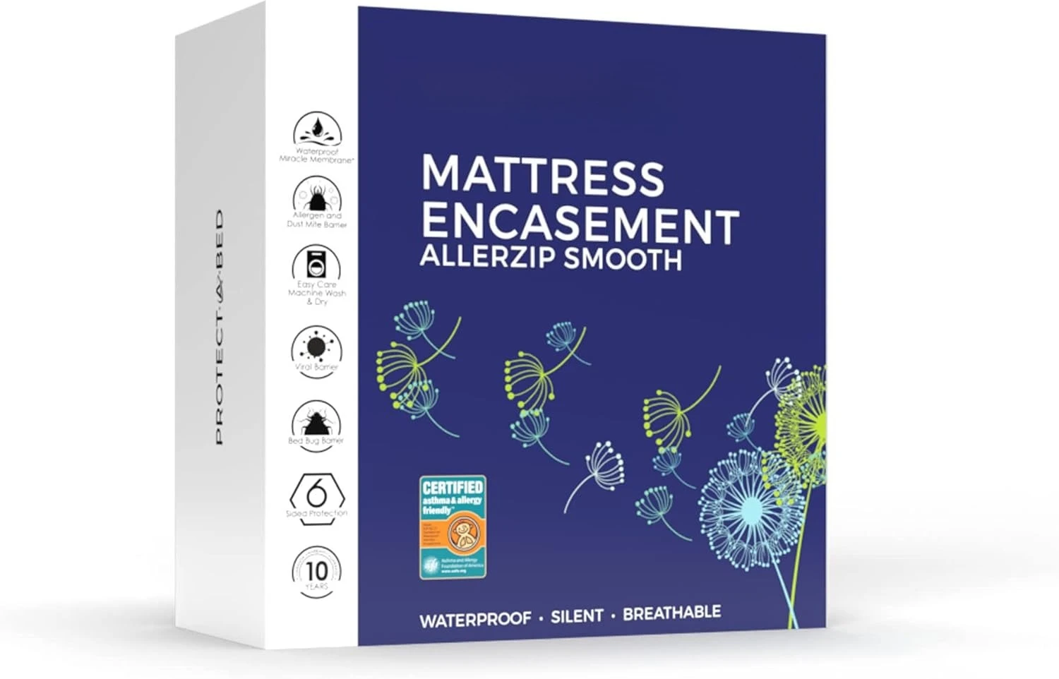 

Smooth Queen Mattress Encasement Dust Mite Allergy Waterproof Mattress Protector