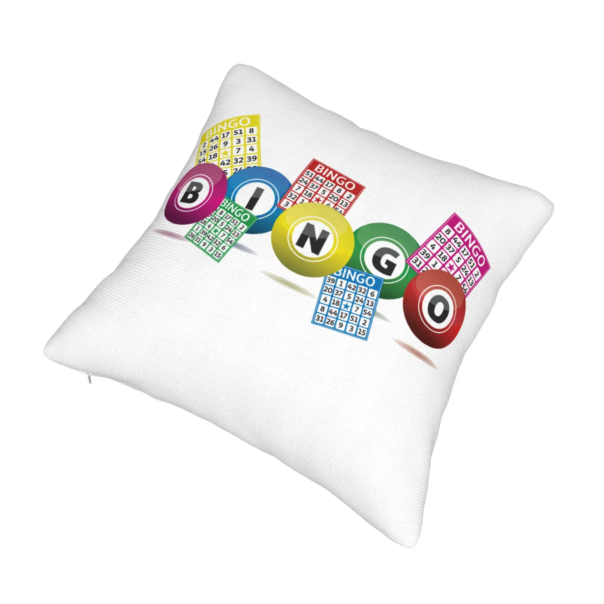 Hot Game Bingo Pillow Case 40x40cm for Living Room  Luxury Cushion Cover Velvet Pillowcase