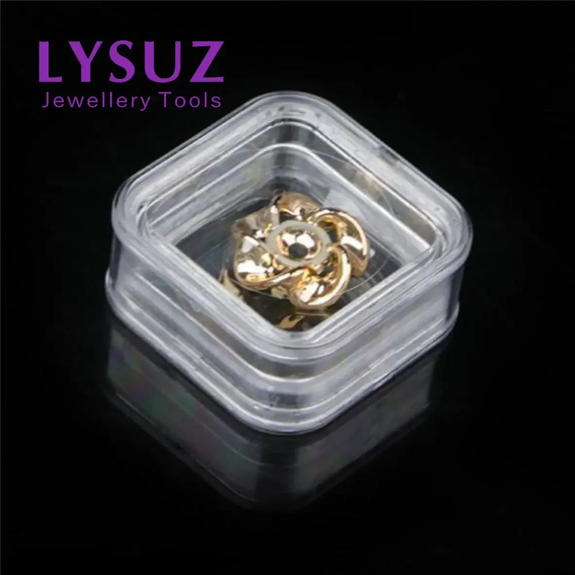 Jewelry Suspension Display Box Storage Bag Transparent Container Gemstone Loose Diamond 3D Floating Display Tray Plastic Case