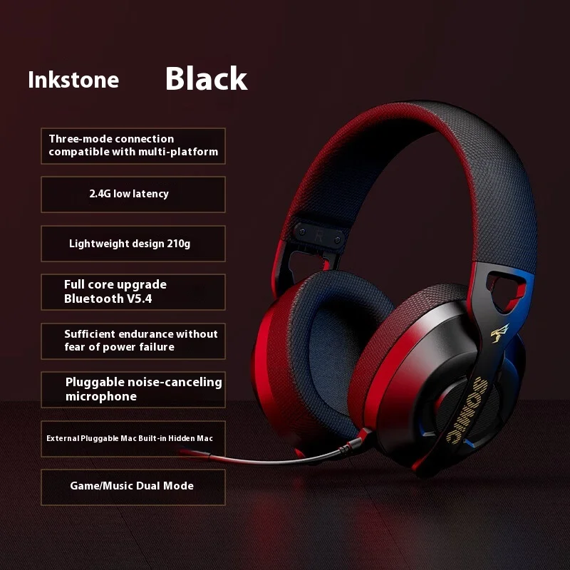 Somic CH301 Wireless Headphone Three Mode Low Latency Light Weight FPS Gaming Headset Earphone Customize Pc Gamer Accessories