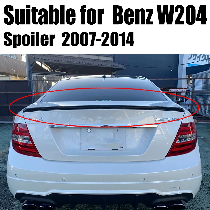 

Exterior Part Rear Sport Spoiler Wing Styling Facelift For Mercedes Benz W204 C class 4 Door 2007-2014 C180 C200 C220 C260 C300