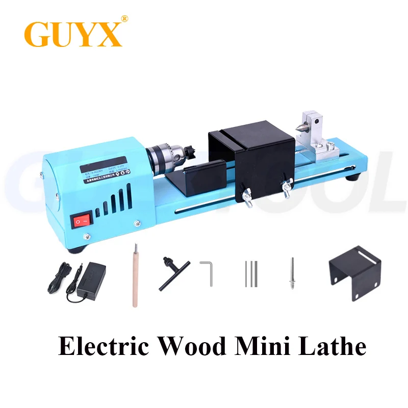 

Electric Mini Wood Lathe Machine Rotary Tool Miniature Buddha Pearl Lathe 12-24V DIY Woodworking Buddha Pearl Grinding Polishing