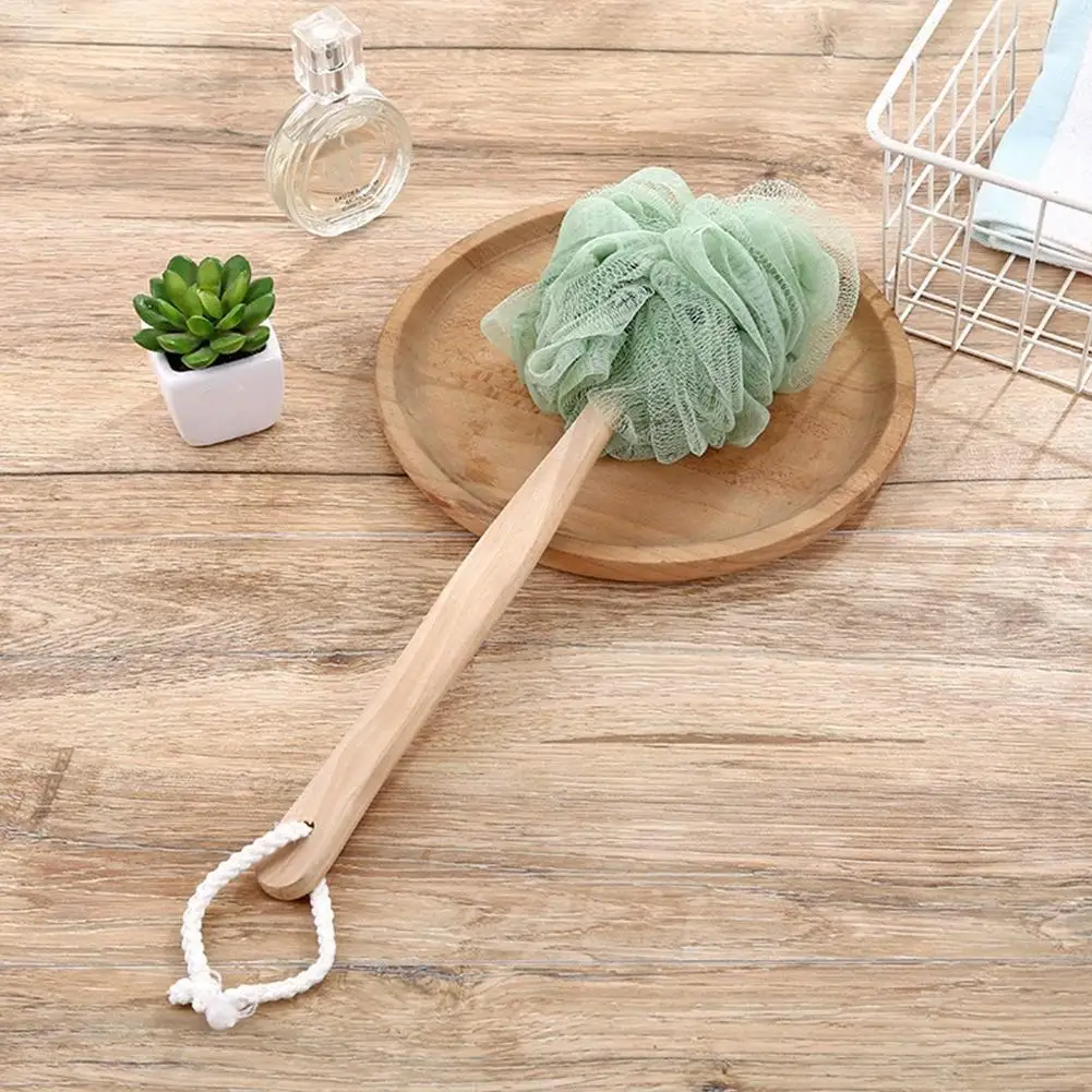 

New Long Handle Bath Flower Shower Scrubber, Adult Bath Brush, Foaming Back Scrubber, Personal Cleaning Tool, Body Wash Foam