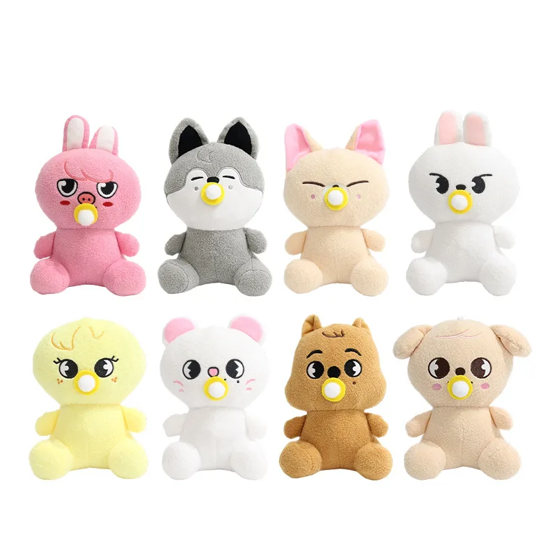 

Плюшевая кукла-подушка Stray Kids SKZOO Ли Лонгфу Фан Цан, сидящая, милая, с соской, подарок для фанатов