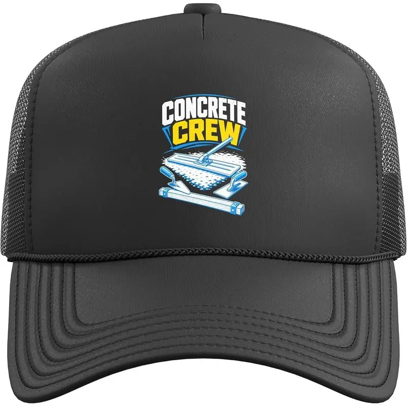 Concrete Crew Worker Tools Trucker Hat with Adjustable Mesh Back