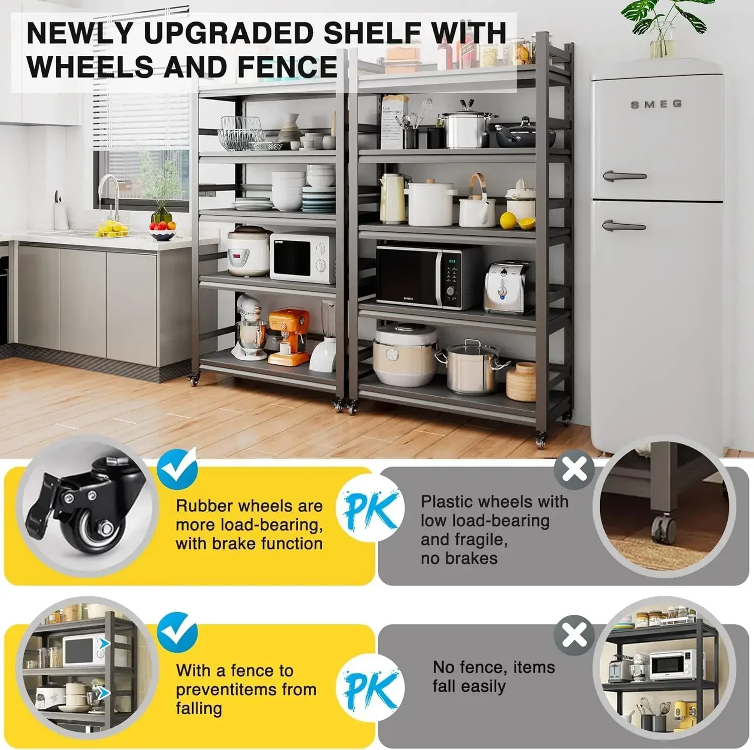 Hot SalesGarage Shelving Unit And Storage-Easy Assembly Metal Shelves 5-Tier Rack