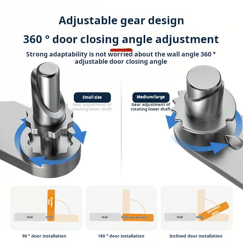 Bar Door Hinge Spring Loaded Half Door Pivot Hinge Left Right Inward Outward Swing Double Action Saloon Door Hardware