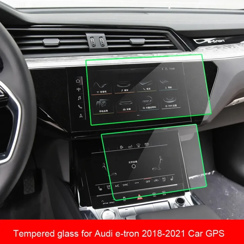 Tempered Glass Car GPS Navigtion Dashboard Guard LCD Screen Protective Film Sticker Car Accessories For Audi E-tron 2018-2021