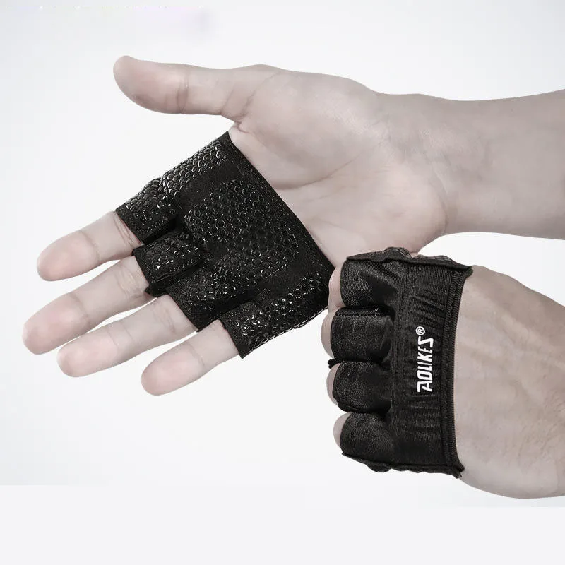 AOLIKES Gym Fitness Half Finger Gloves Men Women for Crossfit Workout Glove Power Weight Lifting Bodybuilding Hand Protector