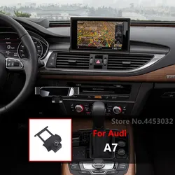 Car Mobile Phone Holder For Audi A7 C7 4GH 4GJ 2022 - 2012 Mounts Bracket GPS Stand Rotatable Support Accessories 3 Colors
