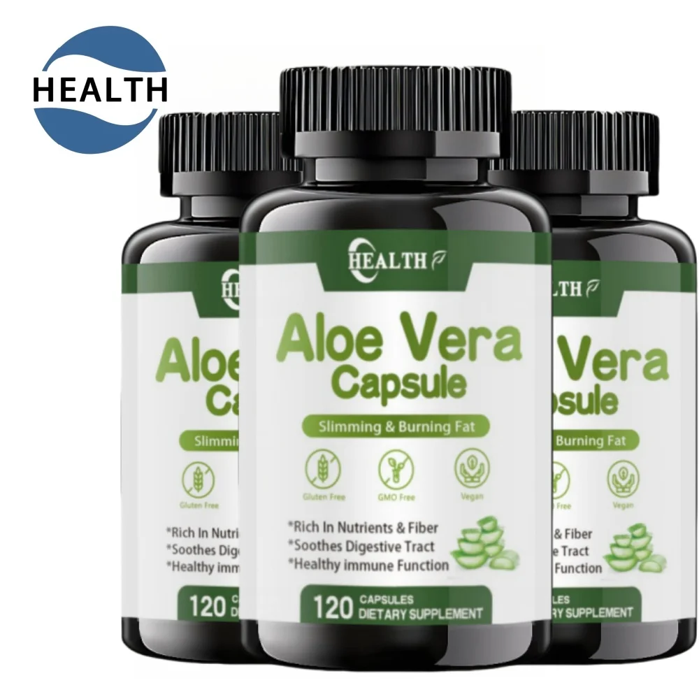 

HEALTH Aloe Soft Capsule 5000mg | 120 Capsules | Aloe Gel Supplement | Non Gmo, Gluten Free