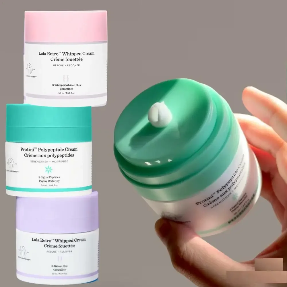 

Drop Shipping 50ml Hot Sale Face Skin Care Lala Retro Whipped Cream Polypeptide Cream Protein Strengthen Moisturize Primer