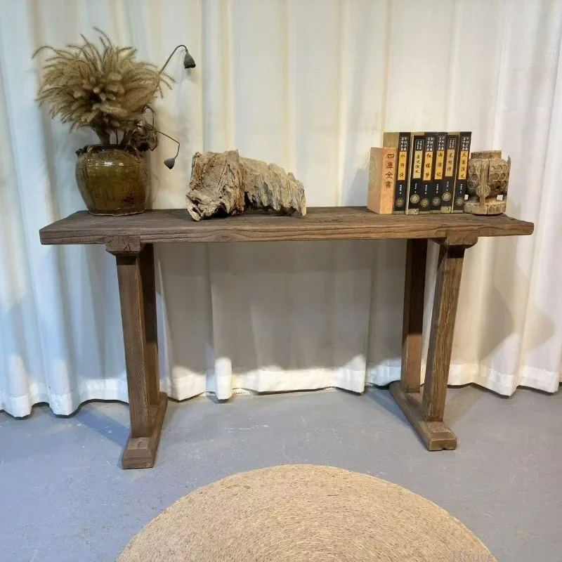 Solid wood old table shelf home creative design medieval homestay entrance